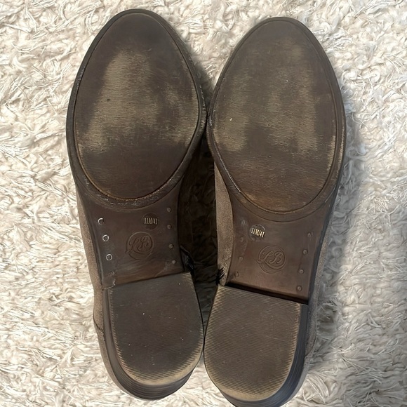 Lucky Brand Women’s Ankle Booties Size 11 Tan Suede Brekke Heel Asymmetrical - Picture 10 of 10